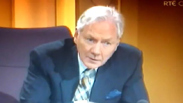 Gay Byrne's shocked expression when he discovered Rita's daughter had died.