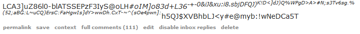 The script automatically updates your comments with randomly occurring alphanumeric digits